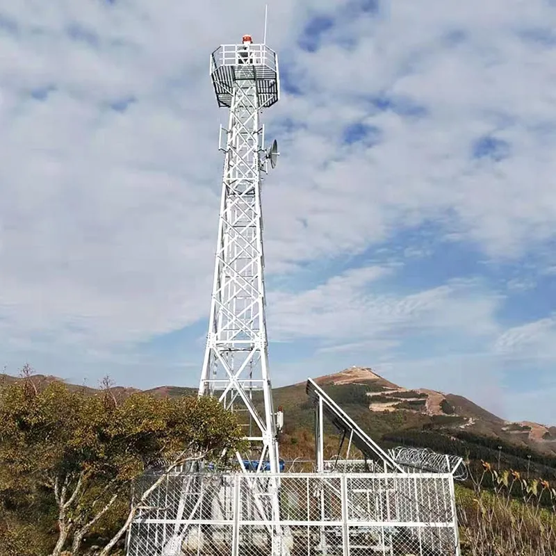 Four Column Angle Steel ngawasi Tower