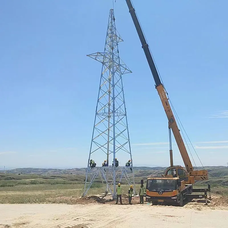 Menara Pipa Baja Transmisi Daya Galvanis