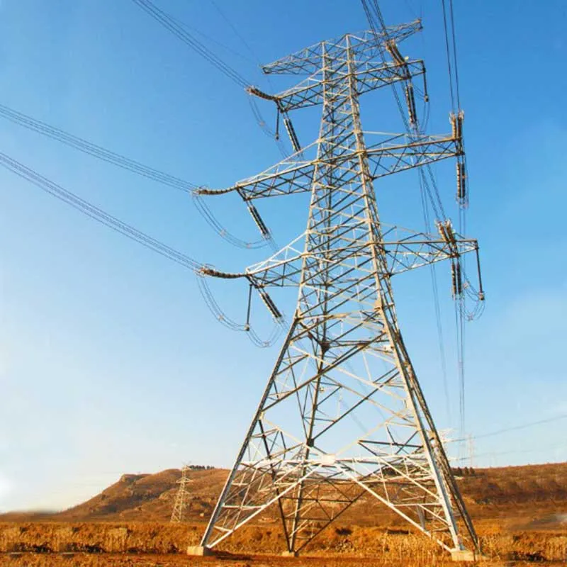 Torre elettrica con struttura in acciaio zincato