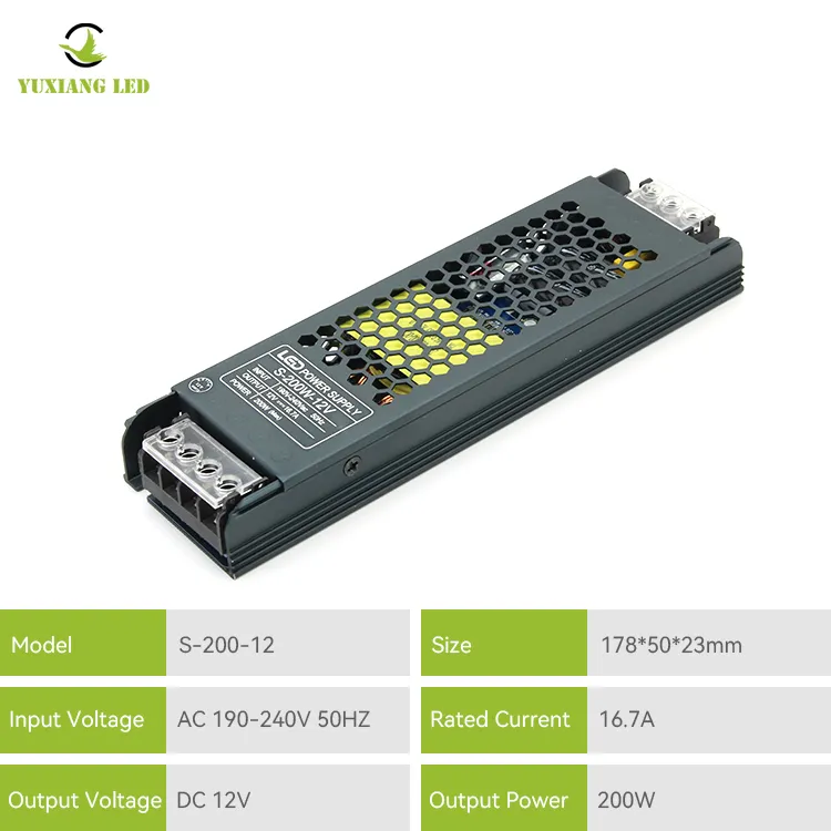 Alimentation d'éclairage linéaire à économie d'énergie LED 12 V 100 W