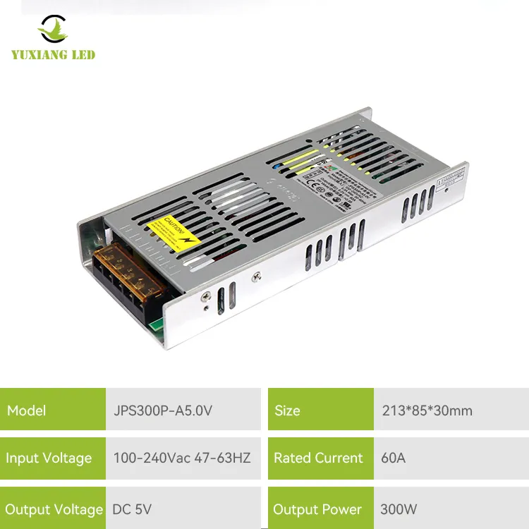 Alimentation d'énergie d'écran d'affichage mené par 5V 60A 300W JPS300P-A5.0V