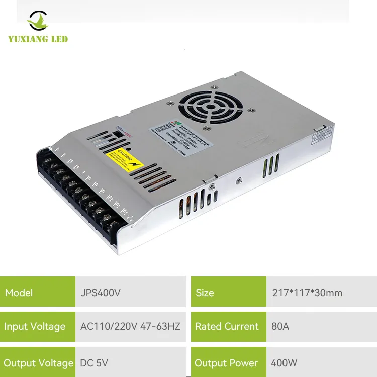 Alimentation d'énergie d'écran d'affichage mené par 5V 80A 400W JPS400V