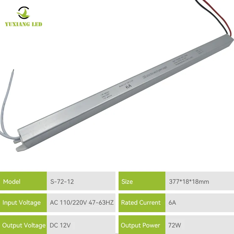 12v6a আল্ট্রা স্লিম LED পাওয়ার সাপ্লাই