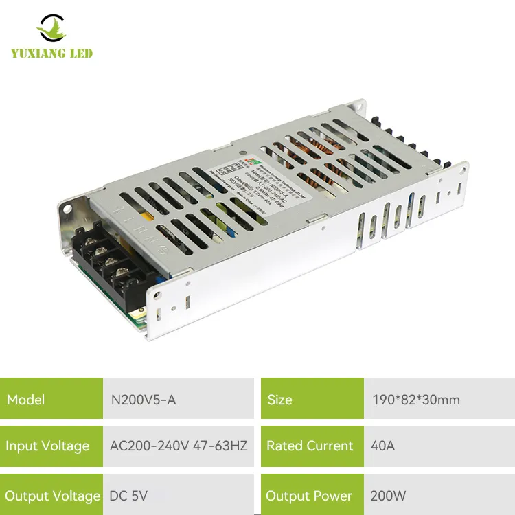 Zasilacz ekranu wyświetlacza LED 5v 40a