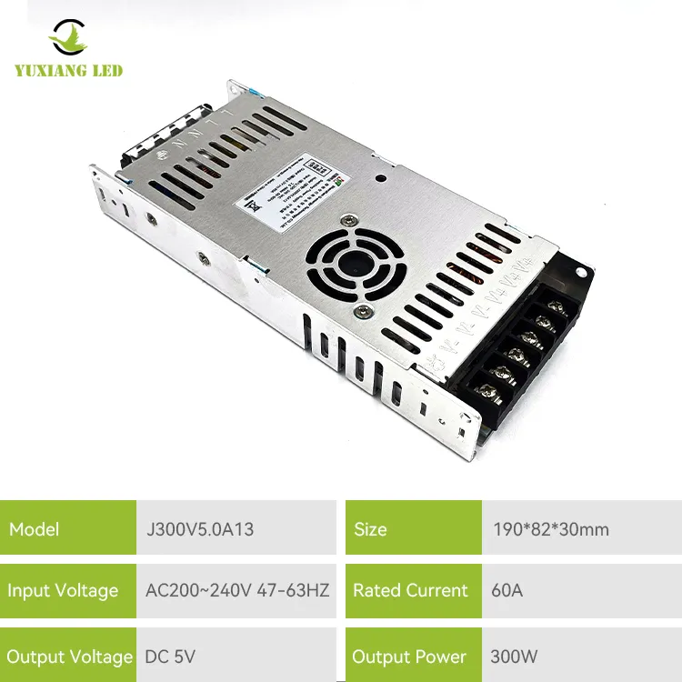 Alimentation d'énergie menée par 5V 60A 300W pour écran d'affichage J300V5.0A13