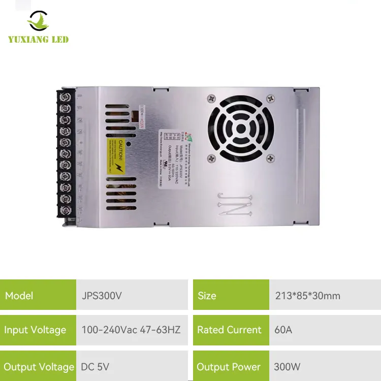 Alimentation d'énergie d'écran d'affichage mené par 5V 60A 300W JPS300V