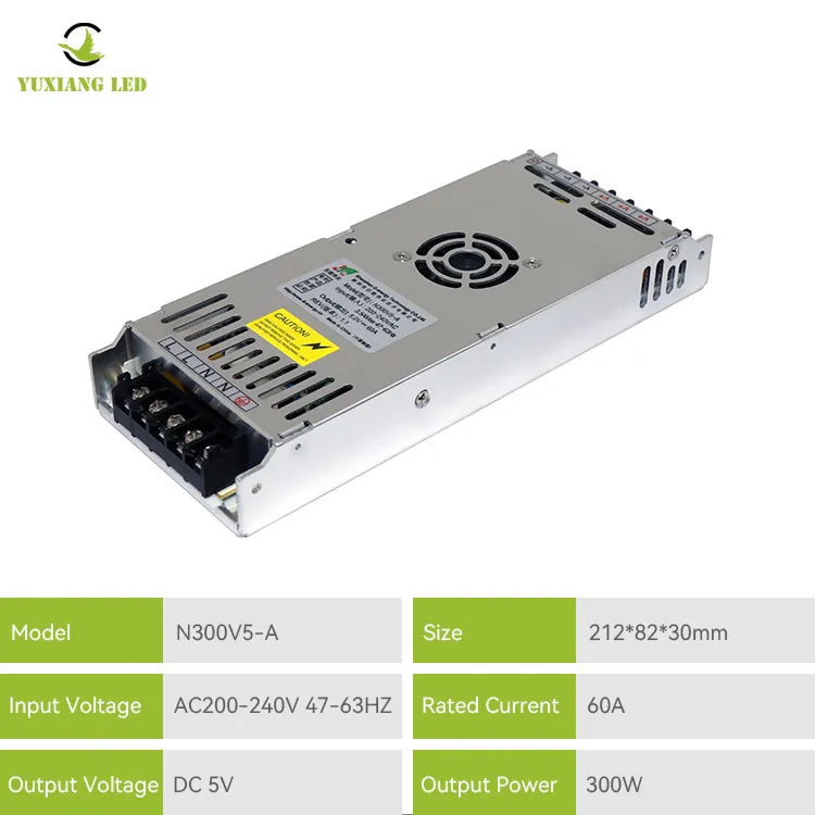 5v 60a led-schermvoeding