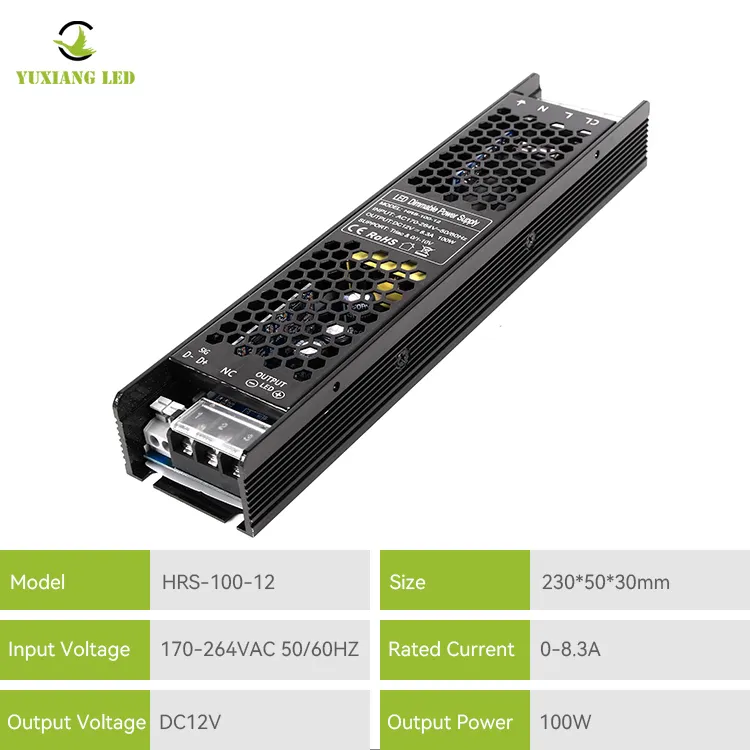 Dimmbares LED-Netzteil 12V 100W TRIAC 0-10V