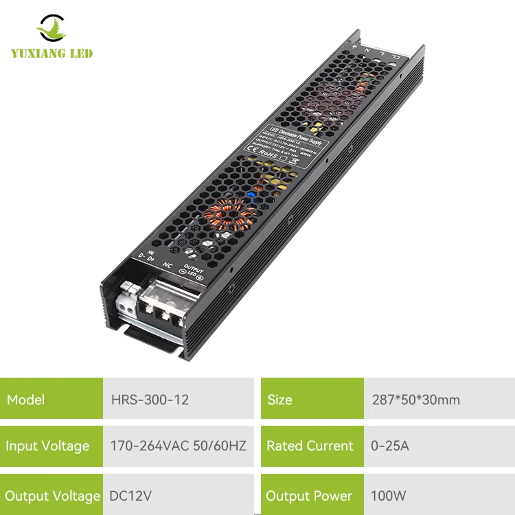 Alimentation LED à intensité variable 12V 300W TRIAC 0-10V