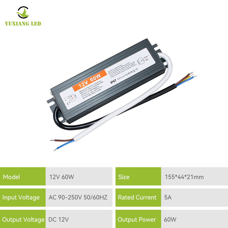 IP67 12V 60W A Series Waterproof Led Power Supply