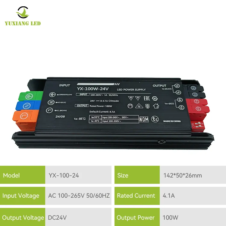 Alimentation d'éclairage linéaire LED 24 V 100 W