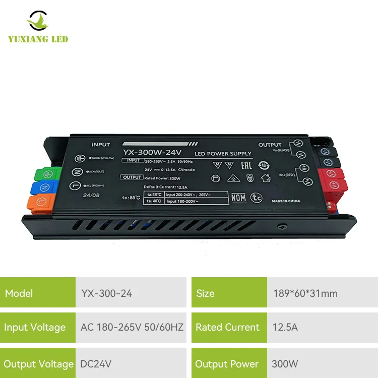 Alimentation d'éclairage linéaire LED 24 V 300 W