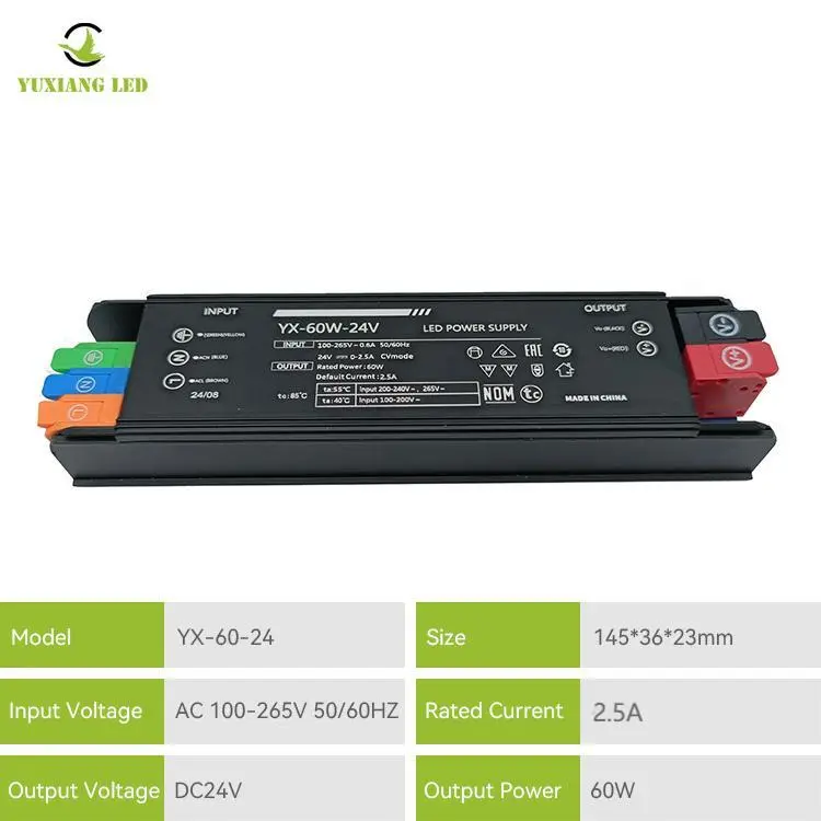 LED 24v 60w Led Linear Lighting Power Supply