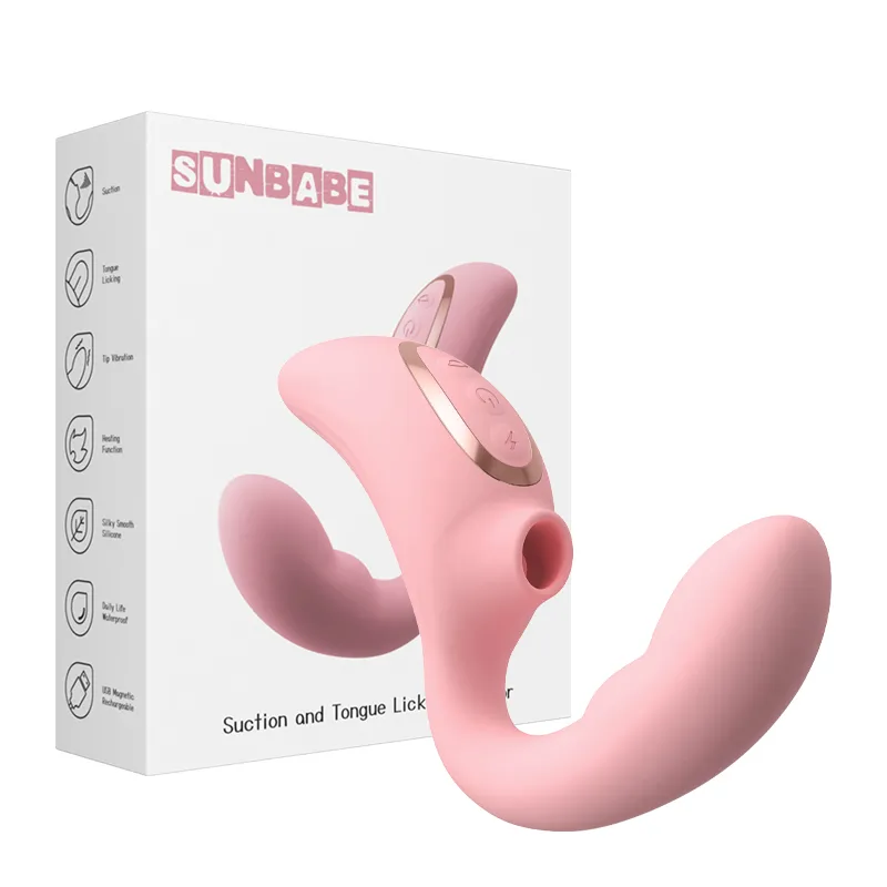 Suge- og tungeslikkende vibrator