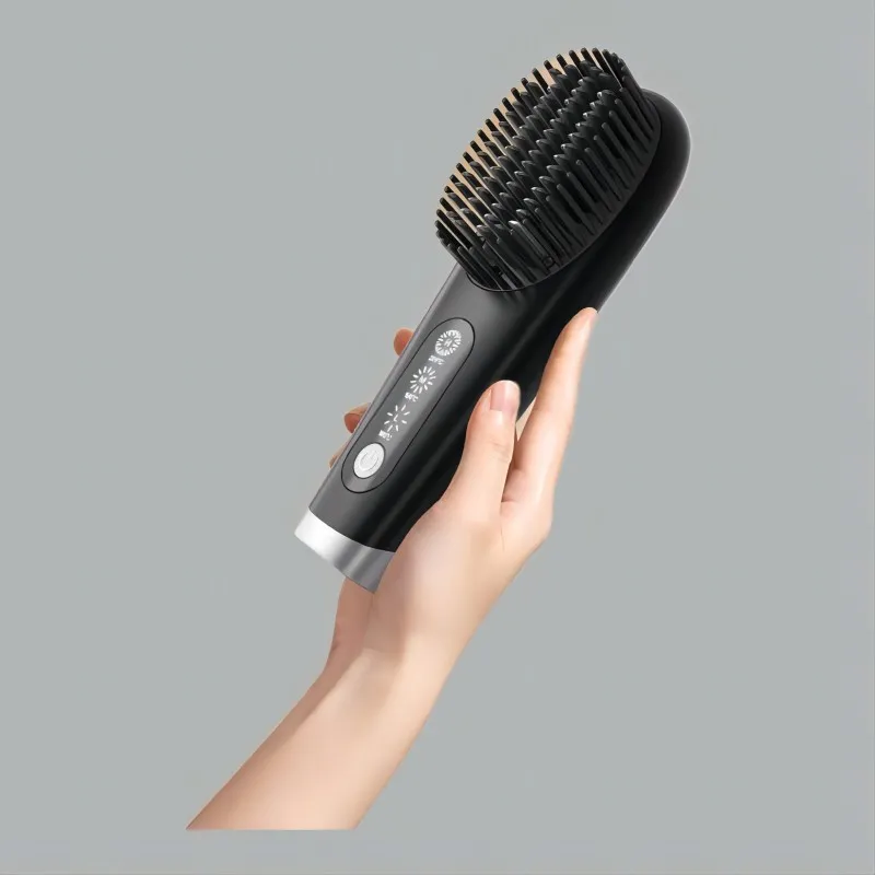 Ceramic heated hair brush