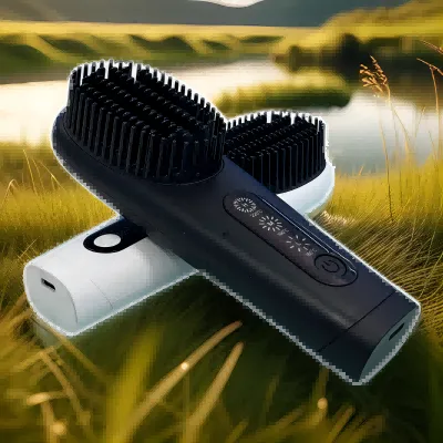 Hair Straightening Brush Rapid Heating Brush LED Display