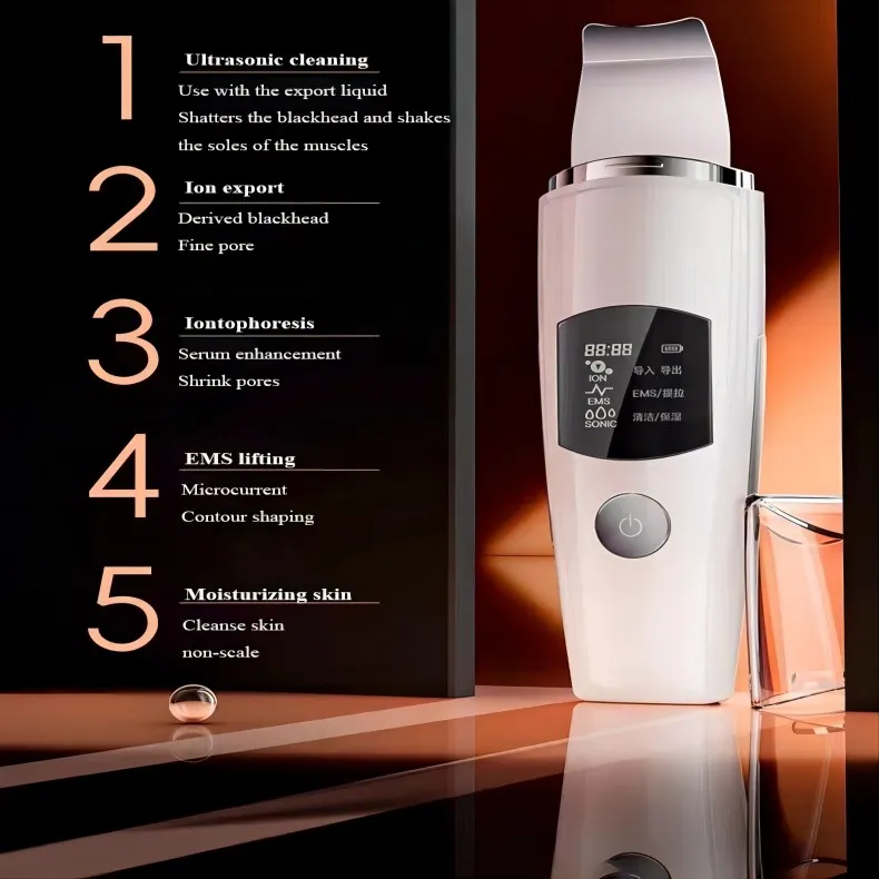 Ultrasonic Deep Pore Cleansing Skin Spatula အသစ်