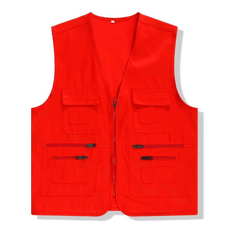 100% Reflective Thickened Three-Pocket Zipper Vest