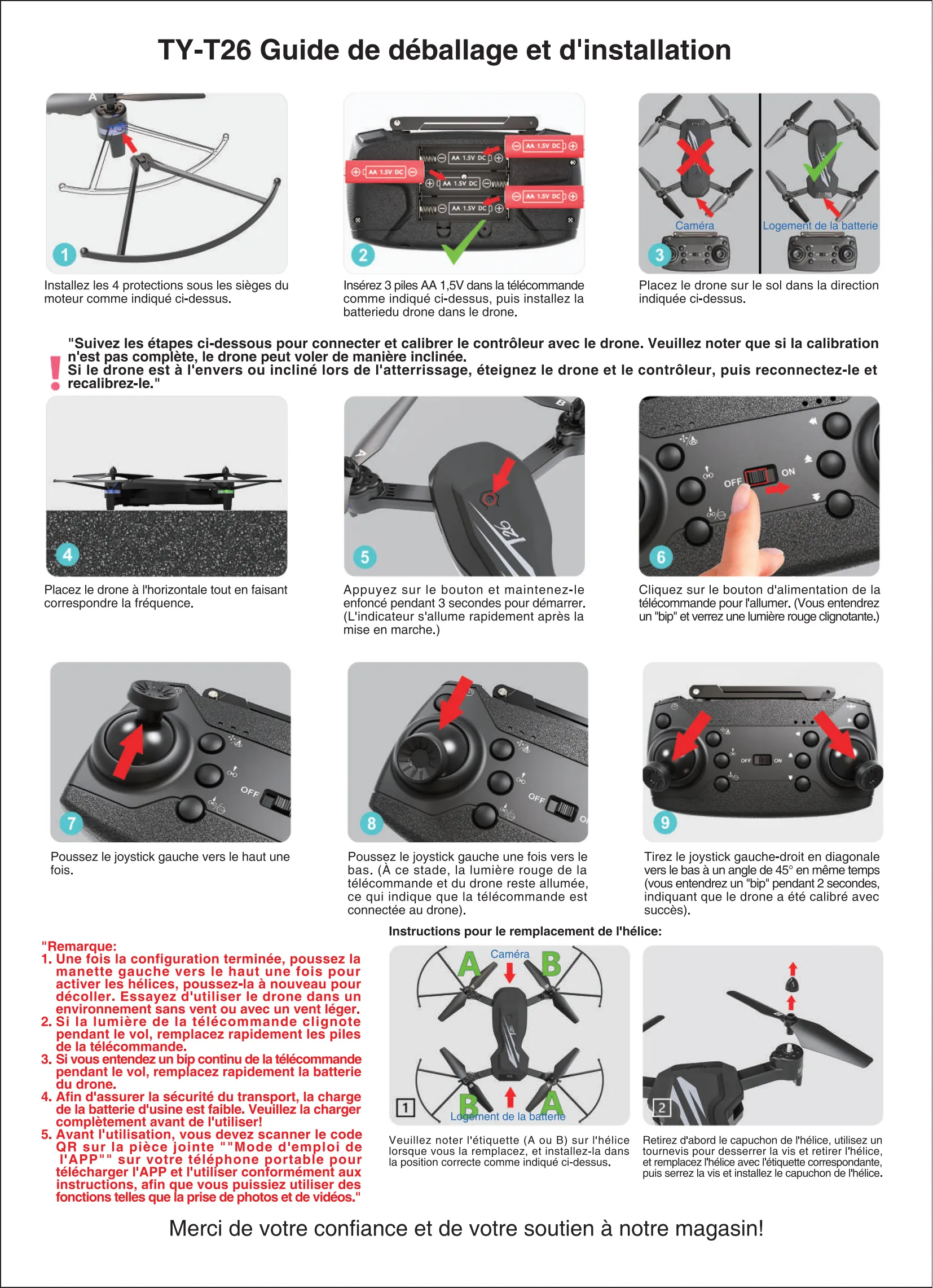 T26 Drone-Unboxing Operating Instructions