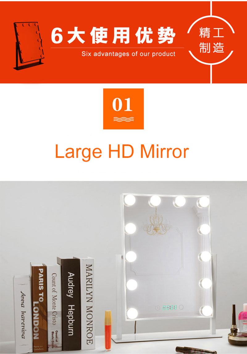 Hollywood Style Brightness Adjustable Vanity Mirror