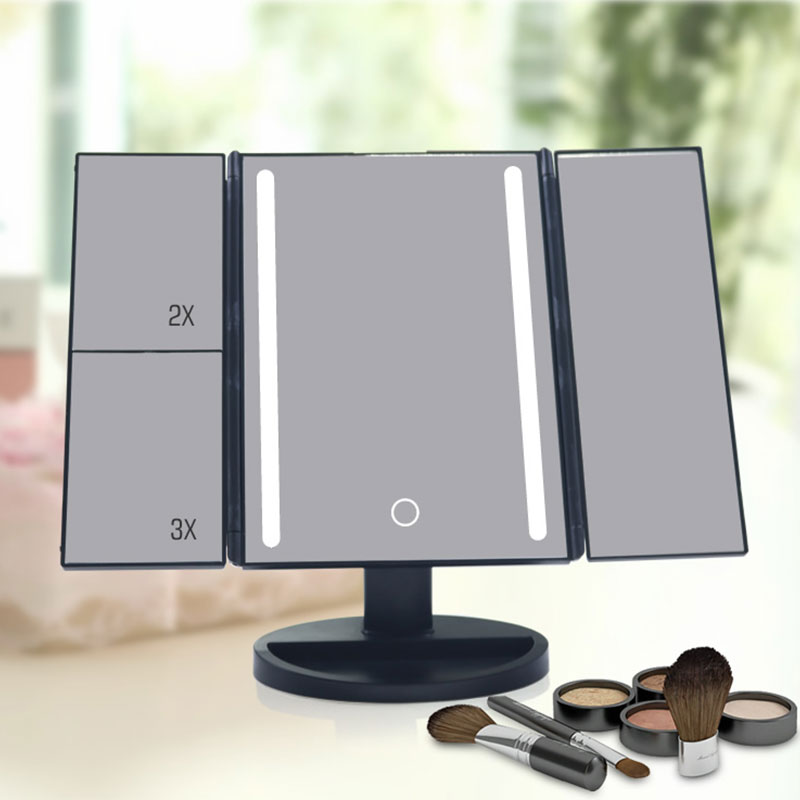 Trifold Led Mirror Vanity Light Mirror Makeup Mirror with Led