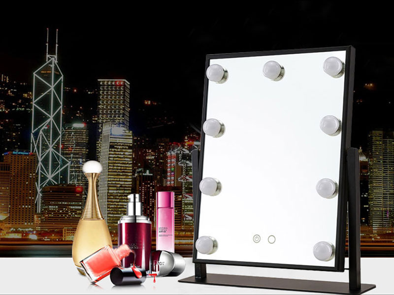 Versatile Light Makeup Mirror with 9 Pcs Led Bulbs