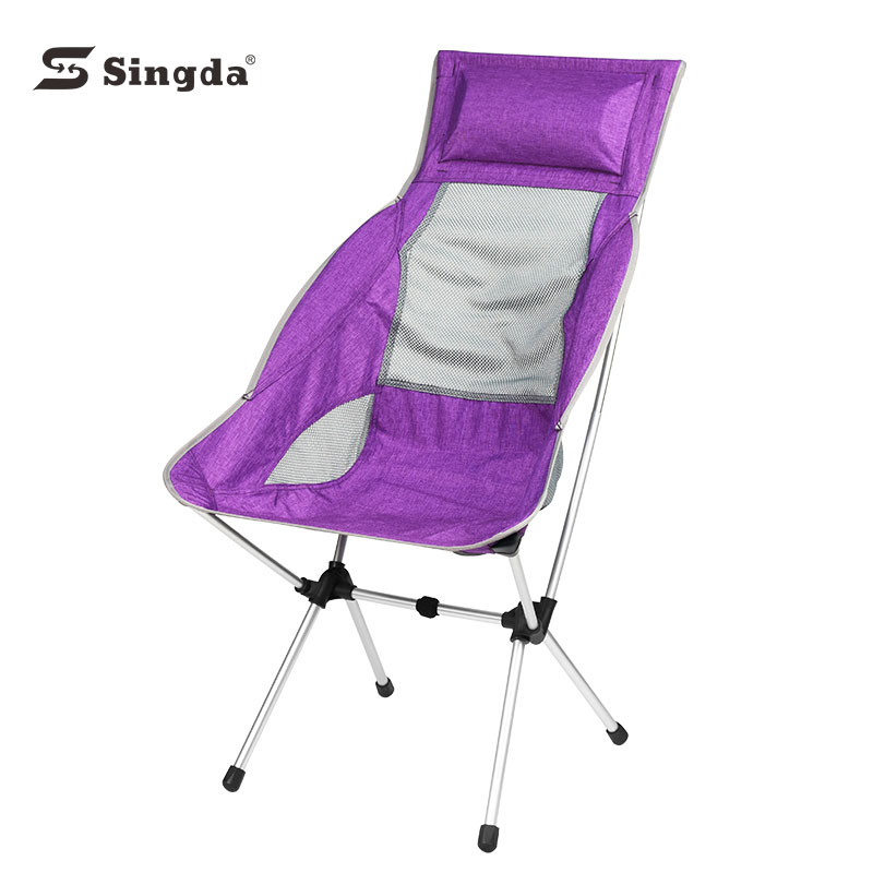 High Back Camping Chair with Pillow