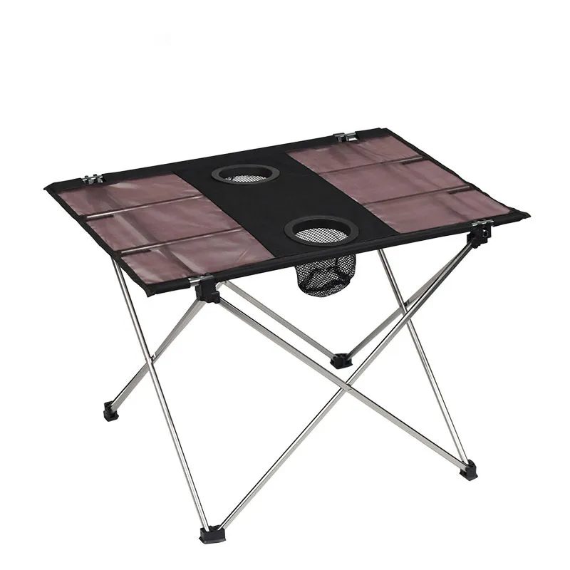 Lightweight Mesh Camping Table with Cup Holder