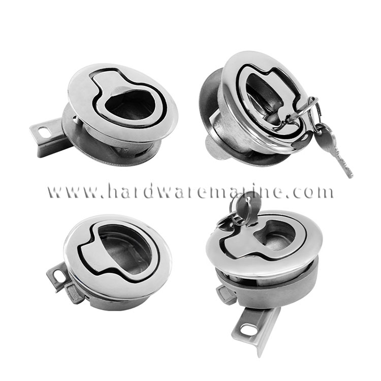 316 Stainless Steel Locking Style Marine Slam Pull Latch With Key