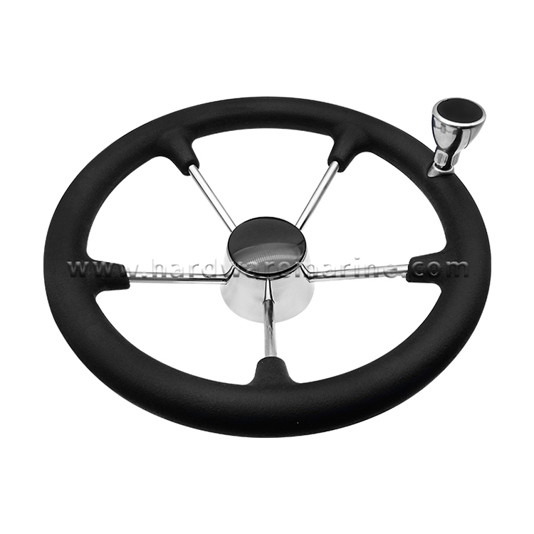 SS Steering Wheel 5 Spoke Foam Grip Control Knob
