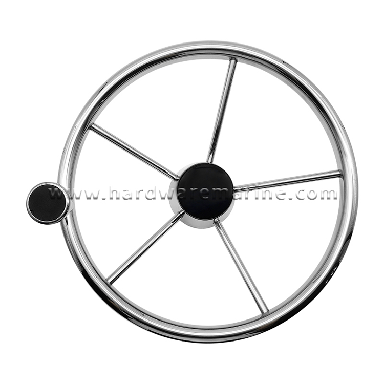 Stainless Steel 5 Spoke Steering Wheel With Knob
