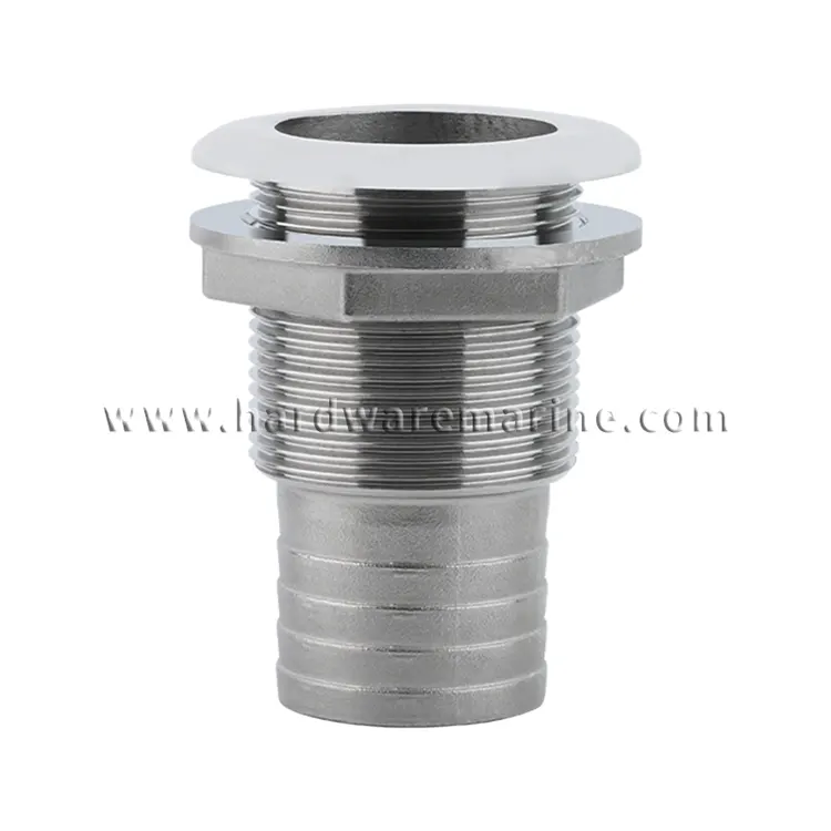 316 Stainless Steel Thru-Hull Fittings with Barb for Hose