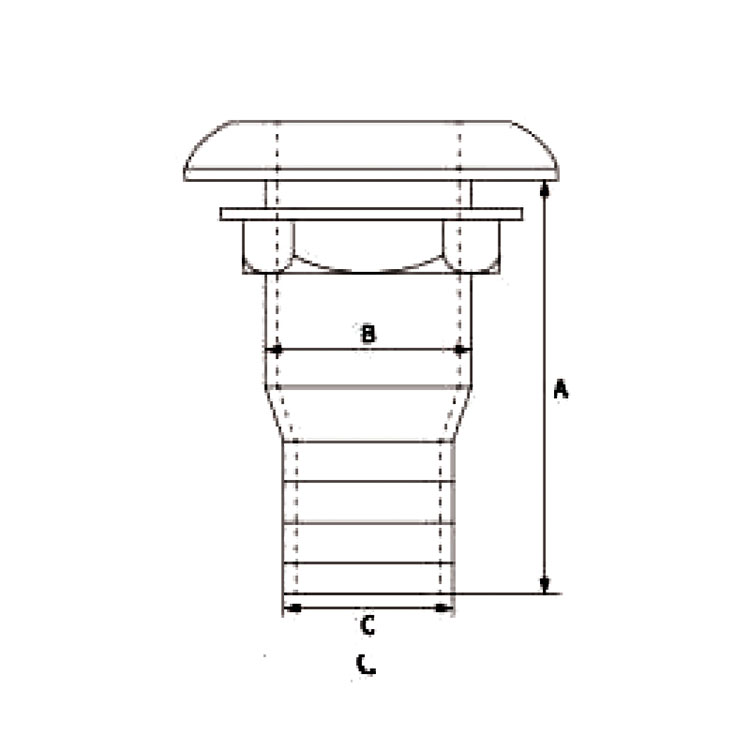 ABS Plastic Marine Thru Hull Fitting