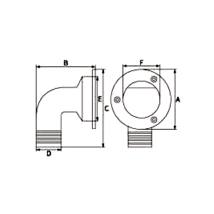 ABS Plastic Marine Thru Hull Fitting