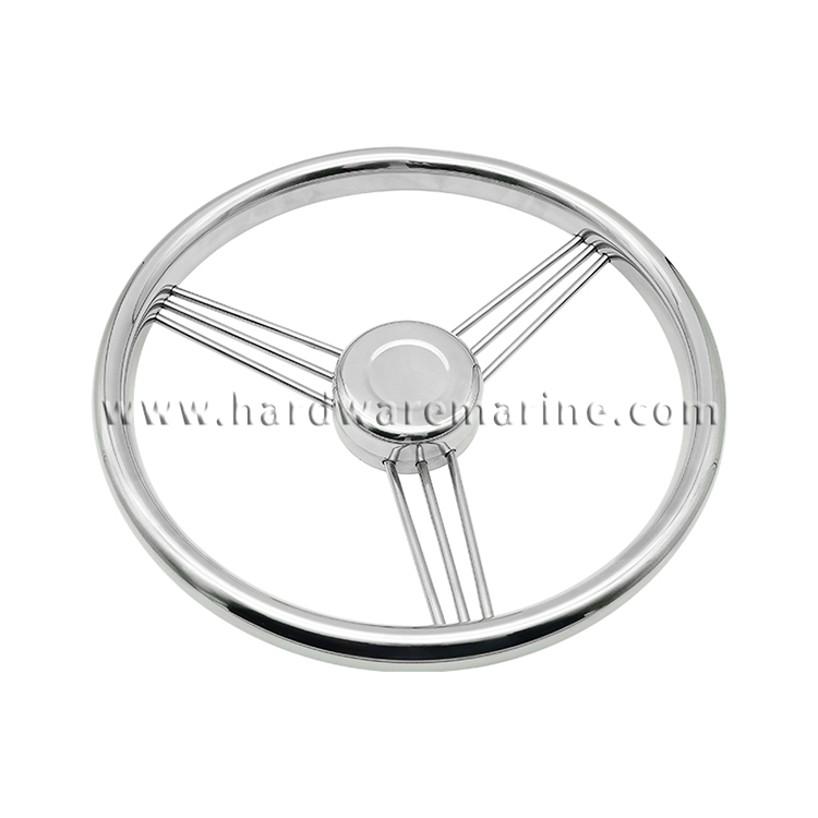 Stainless Steel 13-1/2 Inch 9 Spoke Steering Wheel