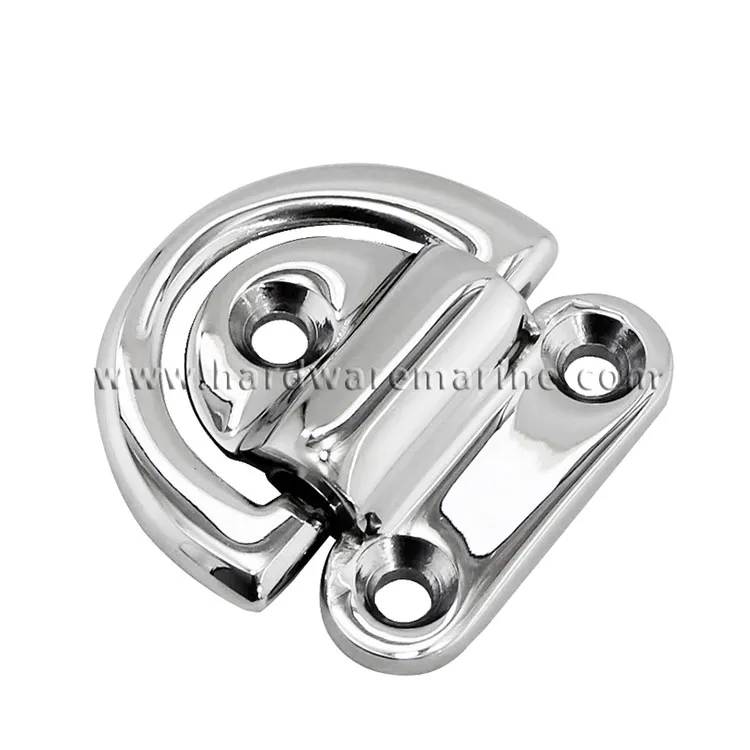 Stainless Steel 316 Boat D Shape Folding Pad Eye