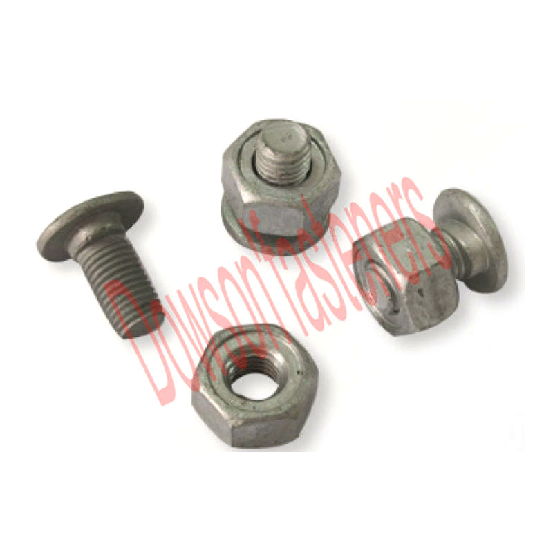 Carbon Steel Guardrail Bolts with Nuts HDG