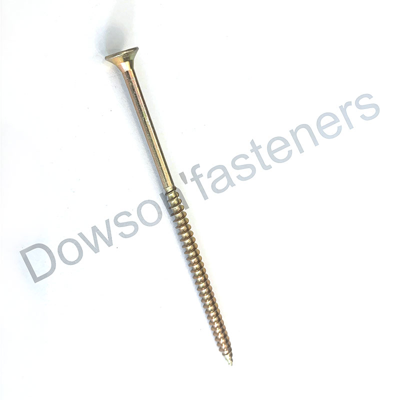 Double Countersunk Head Chipboard Screw Zinc Plated Yellow - 0 