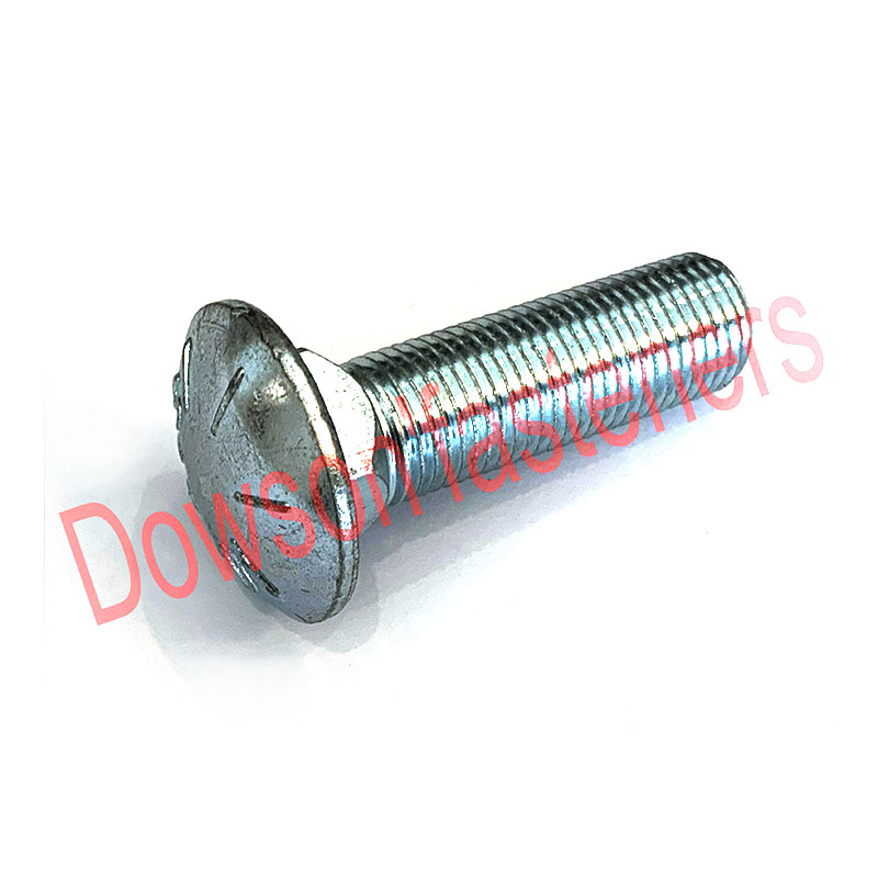 Gr8 Carriage Bolt with 45degree Square Neck Zinc Plated