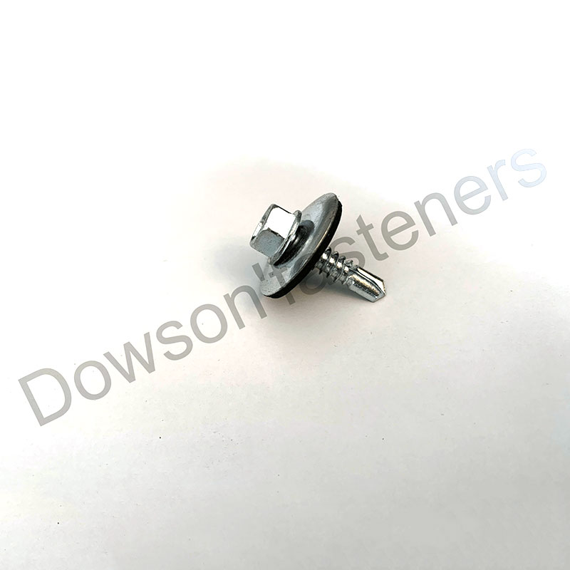 Hex Washer Head Self-Drilling Screw na may Malaking Bonded Washer