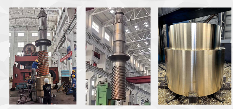 The China Intelligent Forging Equipment Design Institute has successfully developed the core components of the world's largest 355MN screw press - a screw and a nut.
