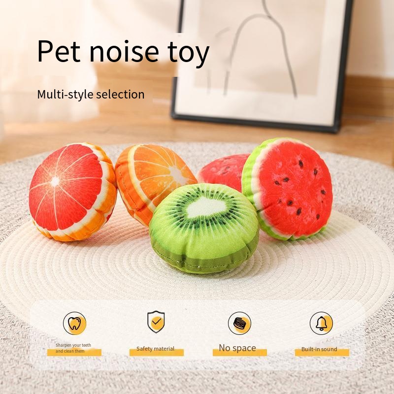 Artificial fruit sound pet toy