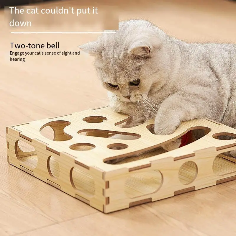 Cat track ball cat scratching board cat-teasing stick