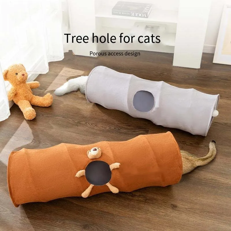 Cat Tunnel cartoon straight tube foldable cat toy