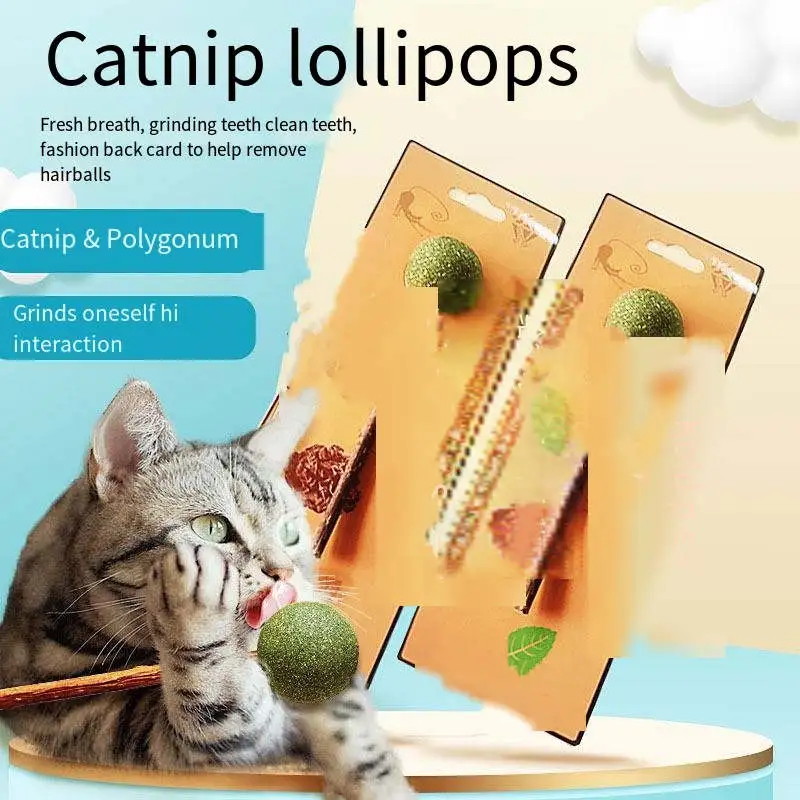 Catnip Ball Lollipop Cat Scratching Board