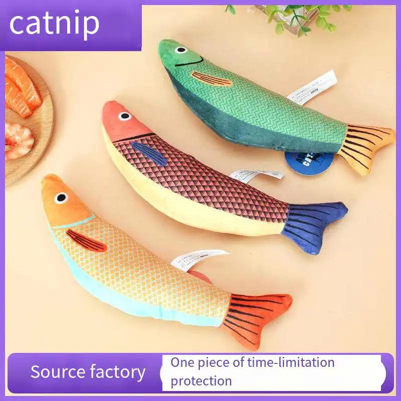Catnip seafood fish to get you bored grinding teeth and bite resistant cat toys