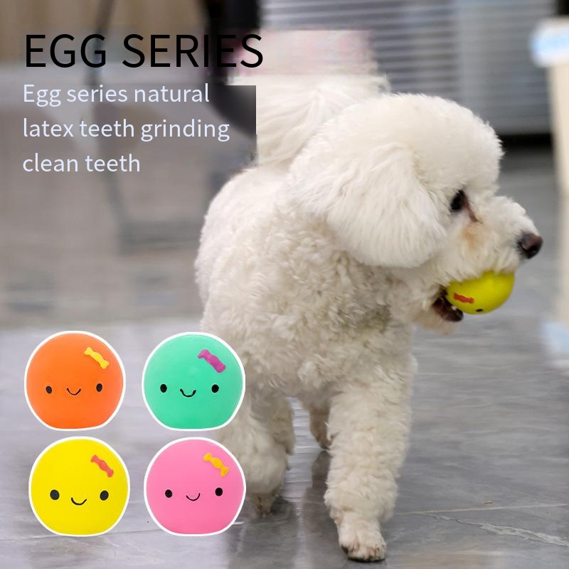 Cute four-color latex sound bite toy for small and medium-sized dogs