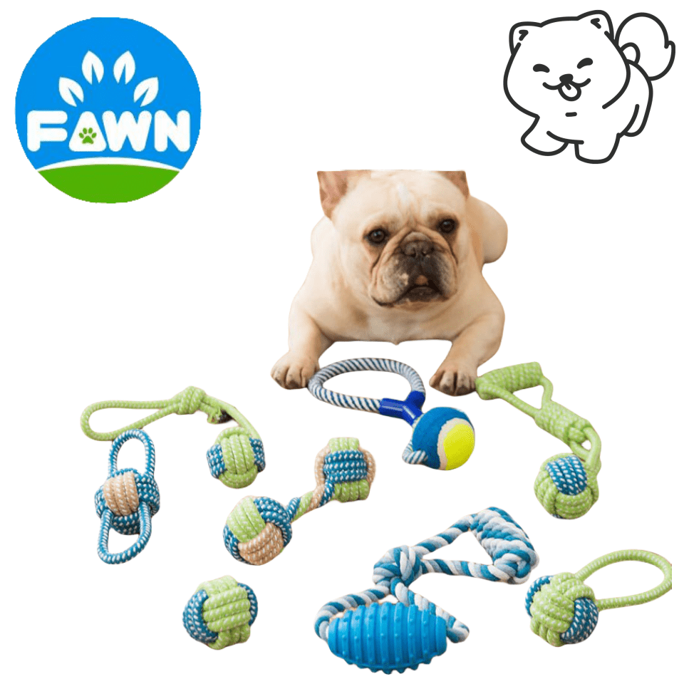 Dog Teething Stick Toy Ball Dog Bite Rope Toy Set For Puppies