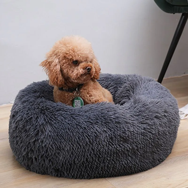 Pet Supplies Circular Plush Winter Dog kennel