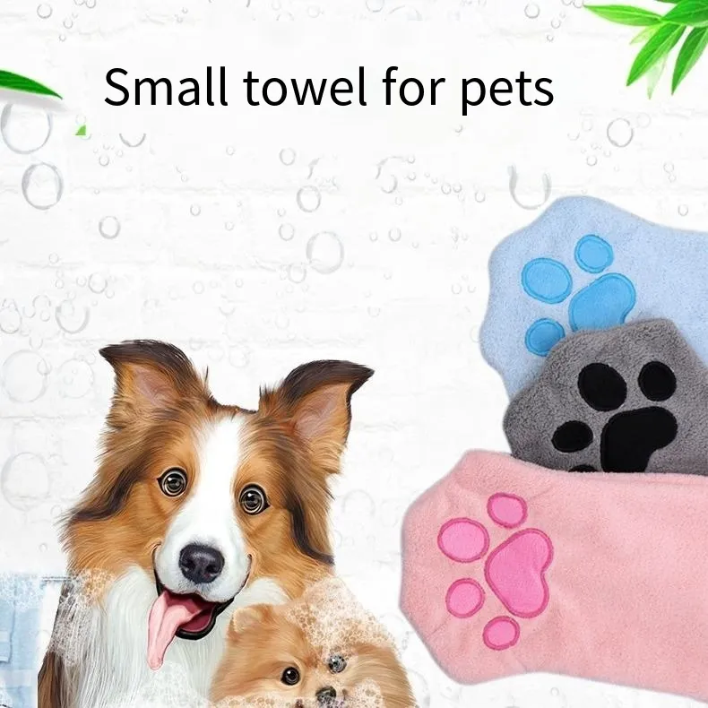 Pet towel Glove type quick drying absorbent cleaning towel for dogs